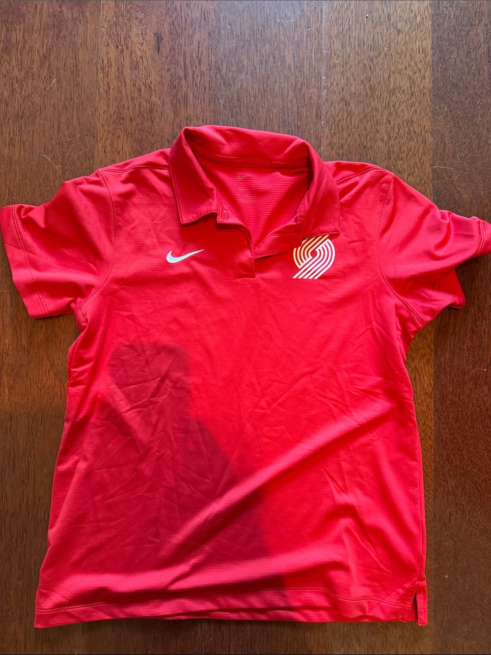 Nike Red Portland Trail Blazers Polo Shirt